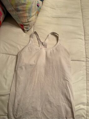 lululemon athletica Cream Ribbed Racerback Tank
